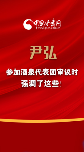【2022甘肅兩會·圖解】尹弘書記參加酒泉代表團(tuán)審議時(shí)強(qiáng)調(diào)了這些！