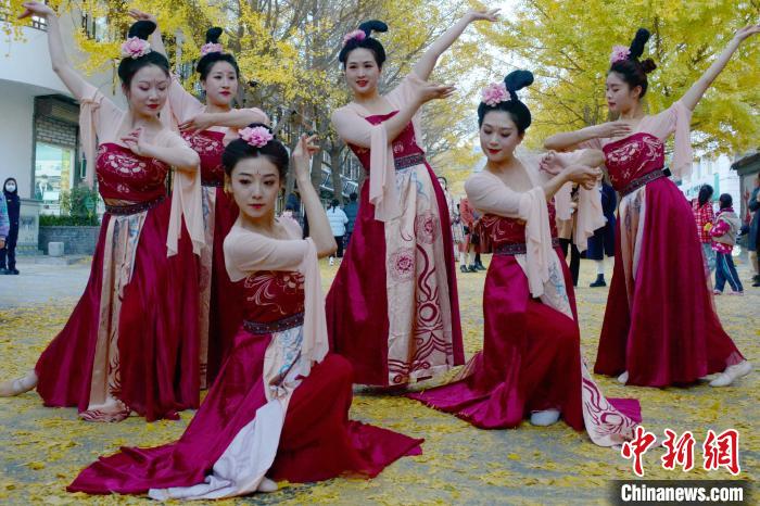 圖為秦州區(qū)文旅局組織的舞蹈隊(duì)帶來的舞蹈《醉太平》?！∏刂輩^(qū)委宣布供圖
