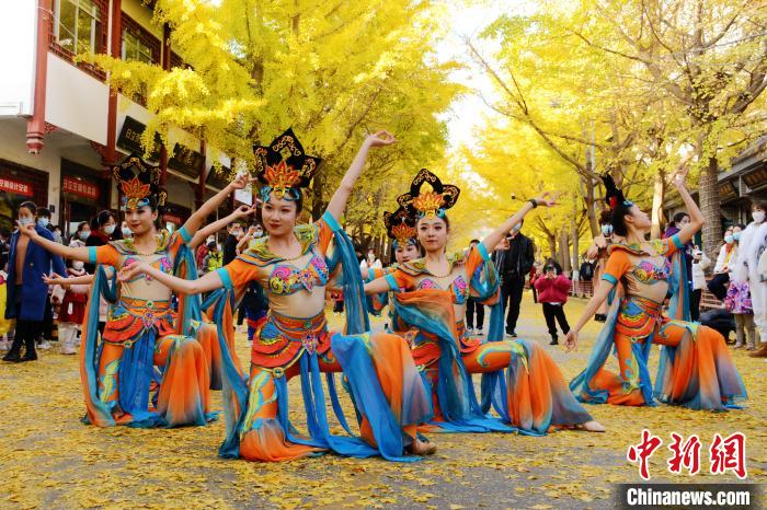 圖為秦州區(qū)文旅局組織的舞蹈隊(duì)帶來的舞蹈《絲路》?！∏刂輩^(qū)委宣布供圖
