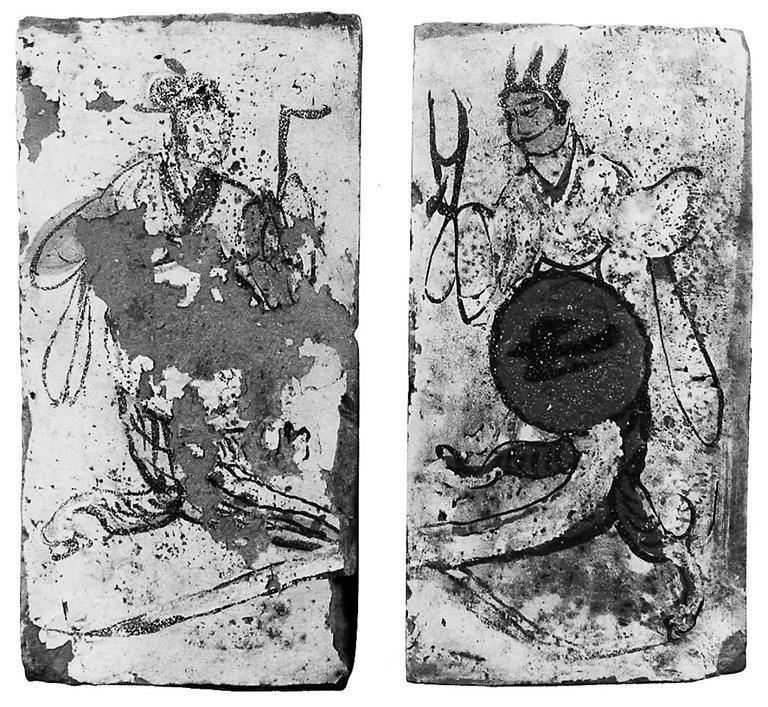 高臺(tái)縣博物館藏魏晉墓出土的女媧、伏羲畫像磚