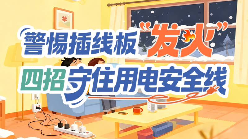 長圖|警惕插線板“發(fā)火”!四招守住用電安全線